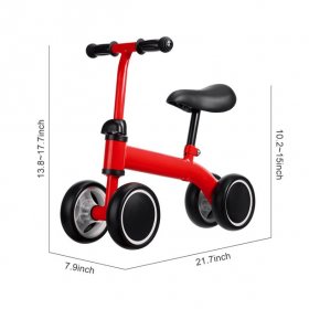 S-morebuy 22 Inch Baby Balance Bike Walker Kids Ride on Toy for 1-5 Years Old Children For Learning Walk Four Wheel Scooter No Foot Pedal