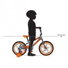 Mongoose Mongoose 16" Skid Single Speed Kids Training Wheel Sidewalk Bicycle, Gray/Orange