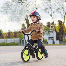 INFANS INFANS Kids Balance Bike, Toddler Running Bicycle, Seat Height Adjustable, Non-Slip Handle (Black)