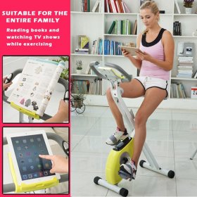 YOHOME PRODUCTS Indoor Cycling Folding Magnetic Erection Bike Stationary Bike With Tablet Stand