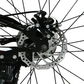 Xspec 7 Speed Folding Compact Mountain Bike, Black, 26"