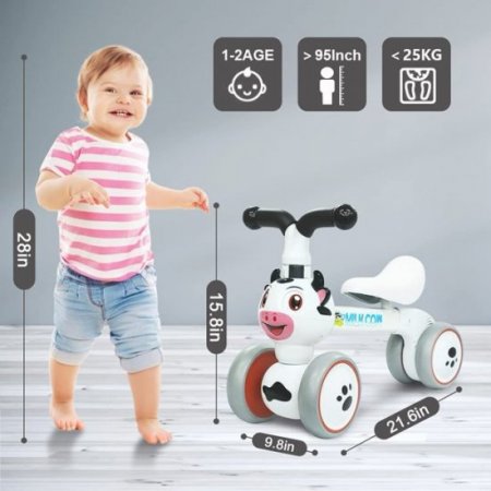 XIAPIA Store Baby Toddler Tricycle Bike No Pedals 10-36 Months Ride-on Toys Gifts Indoor Outdoor Balance Bike for One Year Old Boys Girls First Birthday Thanksgiving Christmas