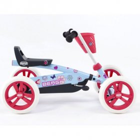 Berg Buzzy Bloom Toddler Adjustable Compact Pedal Powered Go Kart, Light Blue
