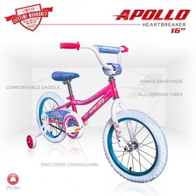 Apollo Heartbreaker 16" Kid's Bicycle, Magenta