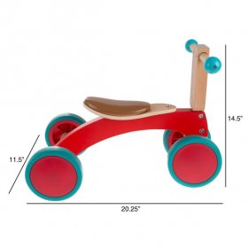 Walk and Ride Wooden 4 Wheel Tricycle with Seat Walking 1 - 2 Yrs Old