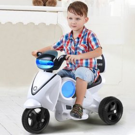 Yotoy Dlw966 White Children's Electric Tricycle With Light And Music