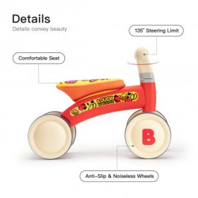 YOFE YOFE Toddler Balance Bike, Baby Toy for 1-2 Years Old Boy Gifts, Baby Balance Bike w/Soft Seat, 135