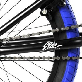 Elite 20" BMX Stealth Bicycle Freestyle Bike 1 Piece Crank Black Blue NEW 2021
