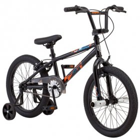 Mongoose Switch Freestyle BMX Bike, 18-inch wheels, single speed, Black