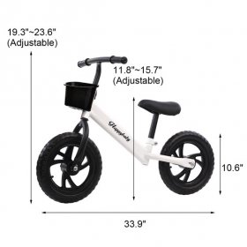 Stoneway Sport Balance Bike for Kids and Toddlers, Adjustable Seat Height, No Pedal Toddler Push Walker Bike Kids Balance Bike,Sport Training Bicycle with/without Basket, Best for Boys and Girls Gifts