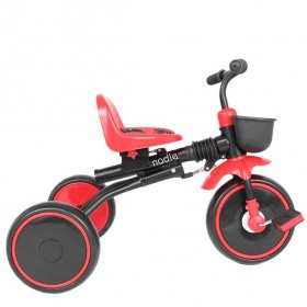 Kid Foldable Tricycle Adjustable Seat Storage Box for 2-5 Age Red