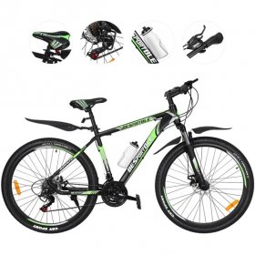 BESPORTBLE 27.5'' Wheel Mountain Bike 21 Speeds with Aluminum Frame Suspension Fork Bike with Derailleur System Mechanical Disc Brakes