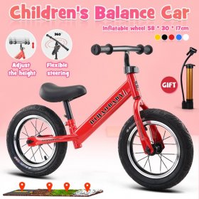 Novashion Upgraded Kids Balance Bike Sport Balance Bike with Air PumpToddlers Blance Bike Sport Balance Bike for Kids and Toddlers for 2-6 Year Olds, Adjustable Seat & Handle,Thick Rubber Pneumatic Tires