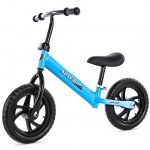 S-morebuy 12''inch Wheel Balance Pushing Bike No Pedal Bicycle Starter Walking Training Sports Adjustable Height For 2-6 Years Old Children Kids, Blue/Red