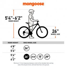 Mongoose Hitch All-Terrain Fat Tire Bike, 26-inch wheels, Men's Style, Red