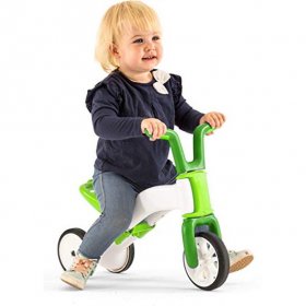 Chillafish Chillafish Bunzi 2-in-1 Toddler Balance Bike and Tricycle, Ages 1 to 3 Years Old, Adjustable Lightweight First Gradual Balance Bike with Silent Non-Marking Wheels, Lime, One Size
