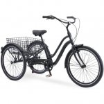 sixthreezero EVRYjourney 26 Inch 7-Speed Hybrid Adult Tricycle with Rear Basket, Matte Black