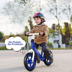 Gymax Gymax 12'' Balance Bike Kids No-Pedal Learn To Ride Pre Bike w/ Adjustable Seat Blue