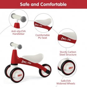LOL-FUN LOL-FUN Baby Balance Bike for 1 Year Old Boy and Girl Gifts, Toddler Bike for One Year Old First Birthday Gifts - Red