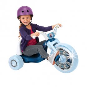 Disney's Frozen 15 inch Fly Wheels Cruiser Ride on Trike with Light on Wheel and 3 Position Adjustable Seat, Ages 3-7