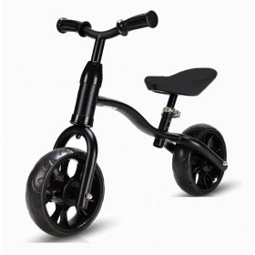 BRANDED Kids Balance Bike Sport No Pedal Child Training Bicycle with Adjustable Seat Black