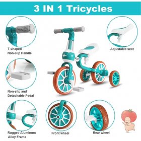 Kids Tricycles for 2 3 4 Years Old and Up Boys Girls Tricycle Kids Trike Toddler Tricycles for 2-4 Years Old Kids Toddler Bike Trike 3 Wheels Folding Tricycle Kids Walking Tricycle Walk Trike