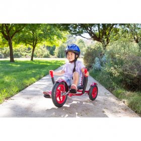 Mobo Mity Sport Pedal Powered Go Kart, Trike For Kids, 3-5 Years Old, Tricycle For Boys & Girls, Big Wheel For Kids, Red
