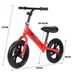S-morebuy Kids Balance Bike, Lightweight Sport Training Bicycle Learn To Ride No Pedal Push Balance Walker W/ Height Adjustable Seat for Toddler & Children Ages 2 to 7 Years Old