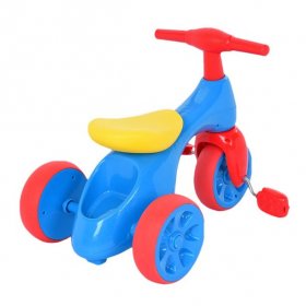Mixpiju Mixpiju Kids Bike, Toddler Bike with Training Wheels, Cartoon Baby Balance Bike, Tricycle with Storage Box, Indoor Outdoor ,2-4 Age Toddler Toys Blue