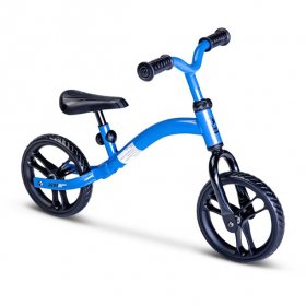 Yvolution NEON Balance Bike 2-in-1 Blue, 9" No Pedal Push Bicycle with Dual Rear Wheels, Kids Age 2 to 4 years