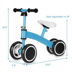 Stoneway Baby Balance Bike 4 Wheels Toddler Bikes Bicycle Adjustable Seat for Kids 1 2 3 Year Old, No Pedal Indoor & Outdoor