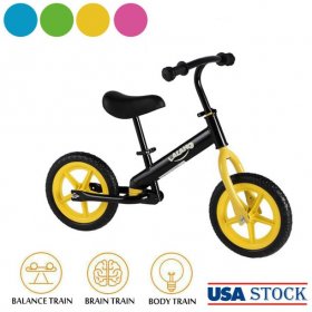 HEMU FASHION Balance Bike, Adjustable Seat and Handlebar Kids Balance Bike for 2,3,4,5,6 Years Old, No-Pedal Toddler Training Bike with Footrest