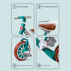 KWANSHOP kid Balance Bike, Pedal Bike Kit- Balance Bike Set, Adjustable Seat Ages 0.5-1.5 Years, with Height Adjustable Seat