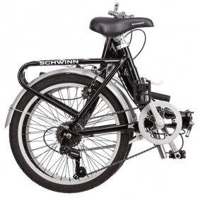 Schwinn Loop Folding Commuter Bike, 20-inch wheels, ages 14+, Black