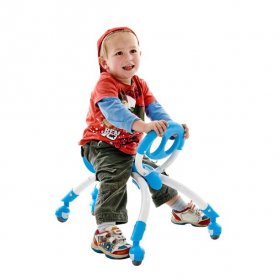 YBIKE YBike Pewi Walking Ride-On Toy - From Baby Walker to Toddler Ride On for Ages 9 Months to 3 Years Old - Blue