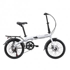 Kespor K7 Folding Bike Shimano 7 Speed Aluminum 20-inch Wheels Disc Brake with Rear Carry Rack, Front and Rear Fenders