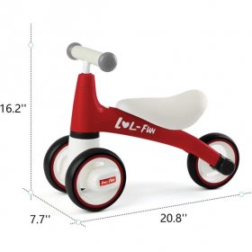 LOL-FUN LOL-FUN Baby Balance Bike for 1 Year Old Boy and Girl Gifts, Toddler Bike for One Year Old First Birthday Gifts - Red