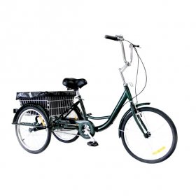 24" Adult Tricycle Elegant Bike w/ Big Basket Men