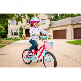 Schwinn Elm Girls Bike for Toddlers and Kids, 18-Inch Wheels, Pink