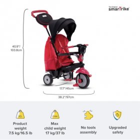 smarTrike Swing DLX - 4-in-1 Toddler Tricycle 15M+ - Red
