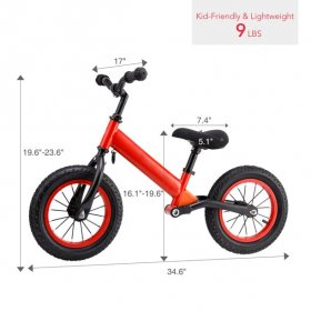 Preenex Preenex Balance Bike for Kids for 2 3 4 5 Year Olds with 12" Rubber Air Tires/ Easy Step Through Frame Bike for Boys and Girls