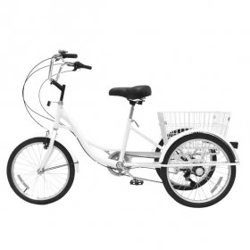 Keepfit Adult Tricycle 1/7 Speed 3-Wheel For Shopping W/ Installation Tools