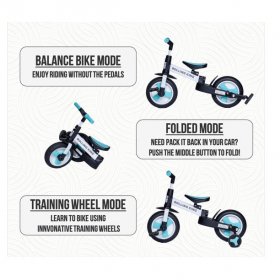 Rolling King Rolling King 3-in-1 Balance Bike for 2 Years to 5 Years Old