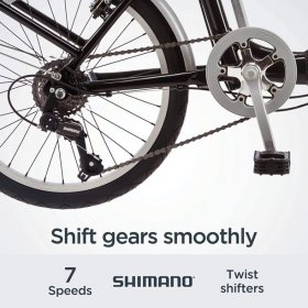 Schwinn Loop Adult Folding Bike, 20-inch Wheels, Rear Carry Rack, Black