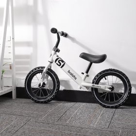 KUDOSALE 12" Baby Walker Kids Balance Bike No-Pedal Carbon Steel Frame Inflatable Tire w/ Adjustable Seat for Children Ages 2-6