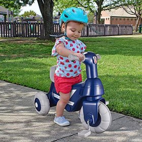 IMRARA Kids Electric Motorcycle Ride on Tricycle with Dual Drive Ways, Toddler Pedal Tricycle for Boys Girls 2 3 4 Years, Kids Ride on car Toy, Electric or Pedal Powered Modes, 6V Rechargeable Battery