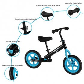 DODENSHA Toddler Kids Balance Bike with Adjustable Seat, Blue