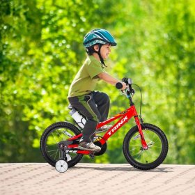Kids Bike Children's Bicycle Lightweight Bike Boy's Mountain Bike For Boys, Girls Child Teens Birthday Gifts Sports Outdoor LeisureWith Bike Basket Training Wheels,Red