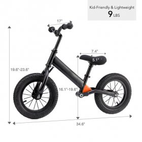 Preenex Preenex Kids Balance Bike for 2-5 Year Olds with 12" Rubber Air Tires/ Easy Step Through Frame Bike for Boys and Girls
