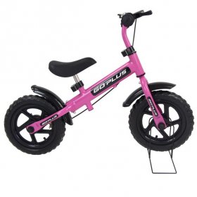 Costway Goplus 12'' Pink Kids Balance Bike Children Boys & Girls with Brakes and Bell Exercise